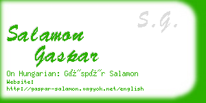 salamon gaspar business card